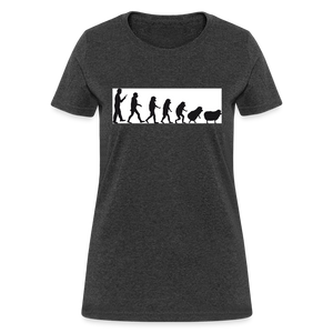 Evolution to sheep Women's T-Shirt - heather black