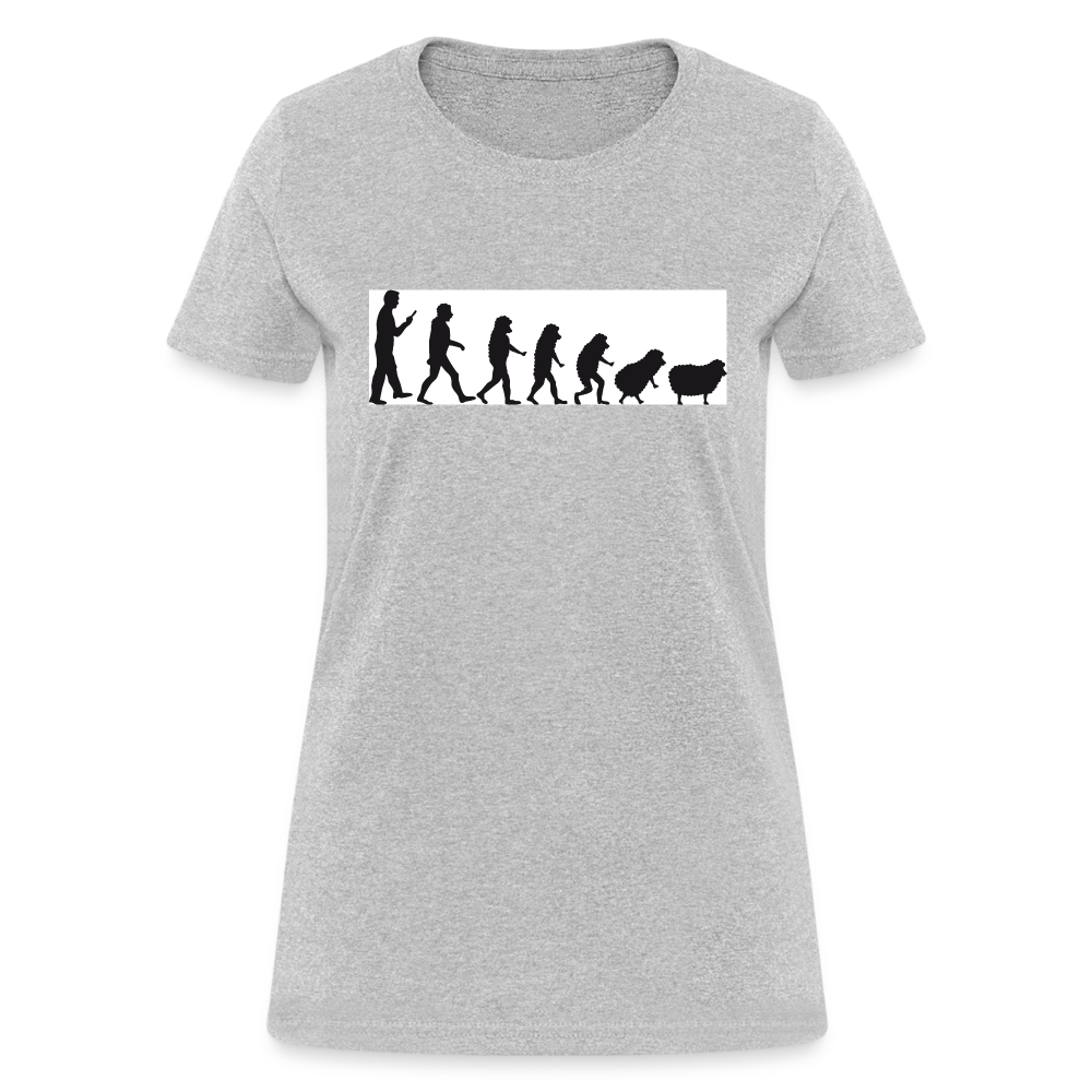 Evolution to sheep Women's T-Shirt - heather gray