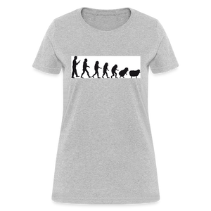 Evolution to sheep Women's T-Shirt - heather gray