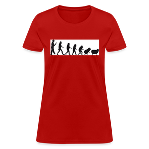 Evolution to sheep Women's T-Shirt - red