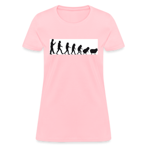 Evolution to sheep Women's T-Shirt - pink