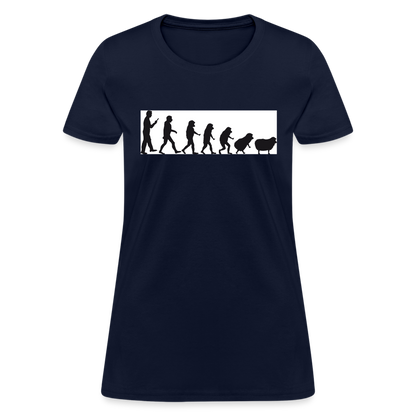 Evolution to sheep Women's T-Shirt - navy