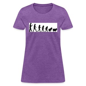 Evolution to sheep Women's T-Shirt - purple heather