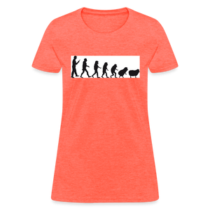 Evolution to sheep Women's T-Shirt - heather coral