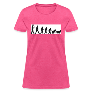 Evolution to sheep Women's T-Shirt - heather pink