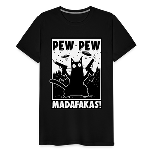 Cat Pew Pew Madafakas Men's Premium T-Shirt - black