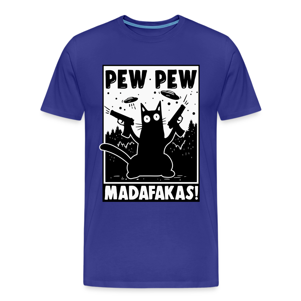 Cat Pew Pew Madafakas Men's Premium T-Shirt - royal blue