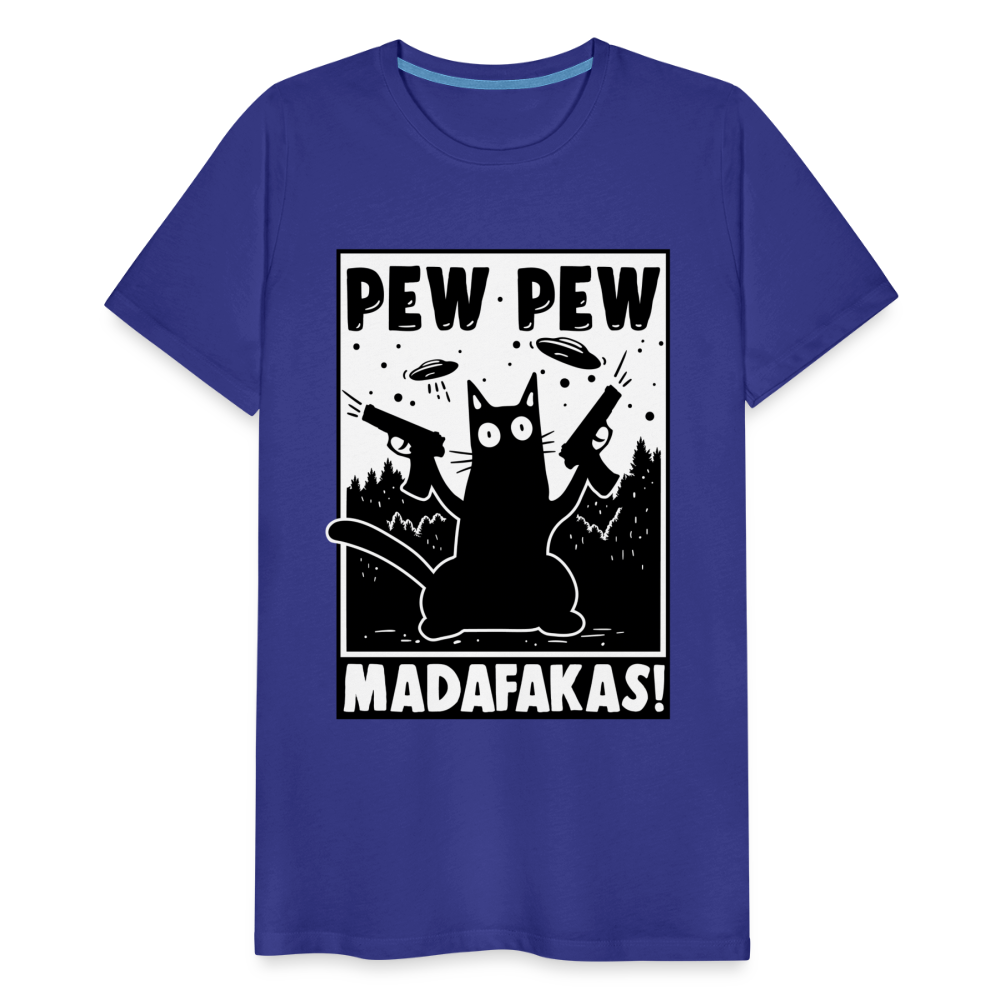 Cat Pew Pew Madafakas Men's Premium T-Shirt - royal blue