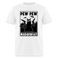 Cat Pew Pew Madafakas Classic T-Shirt - white