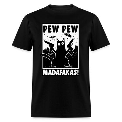 Cat Pew Pew Madafakas Classic T-Shirt - black