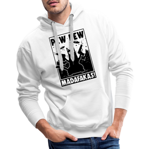 Cat Pew Pew Madafakas Premium Hoodie - white