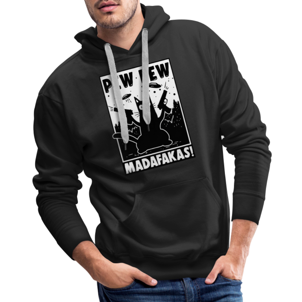 Cat Pew Pew Madafakas Premium Hoodie - black