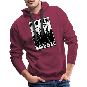 Cat Pew Pew Madafakas Premium Hoodie - burgundy