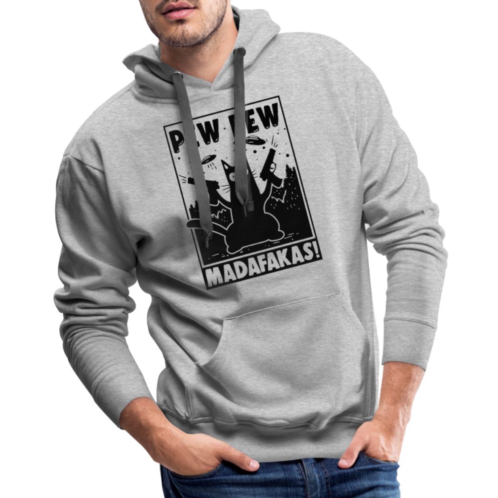 Cat Pew Pew Madafakas Premium Hoodie - heather grey