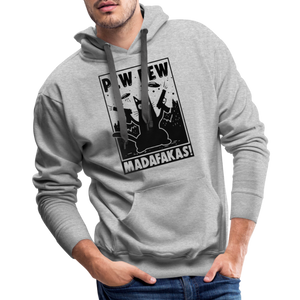 Cat Pew Pew Madafakas Premium Hoodie - heather grey