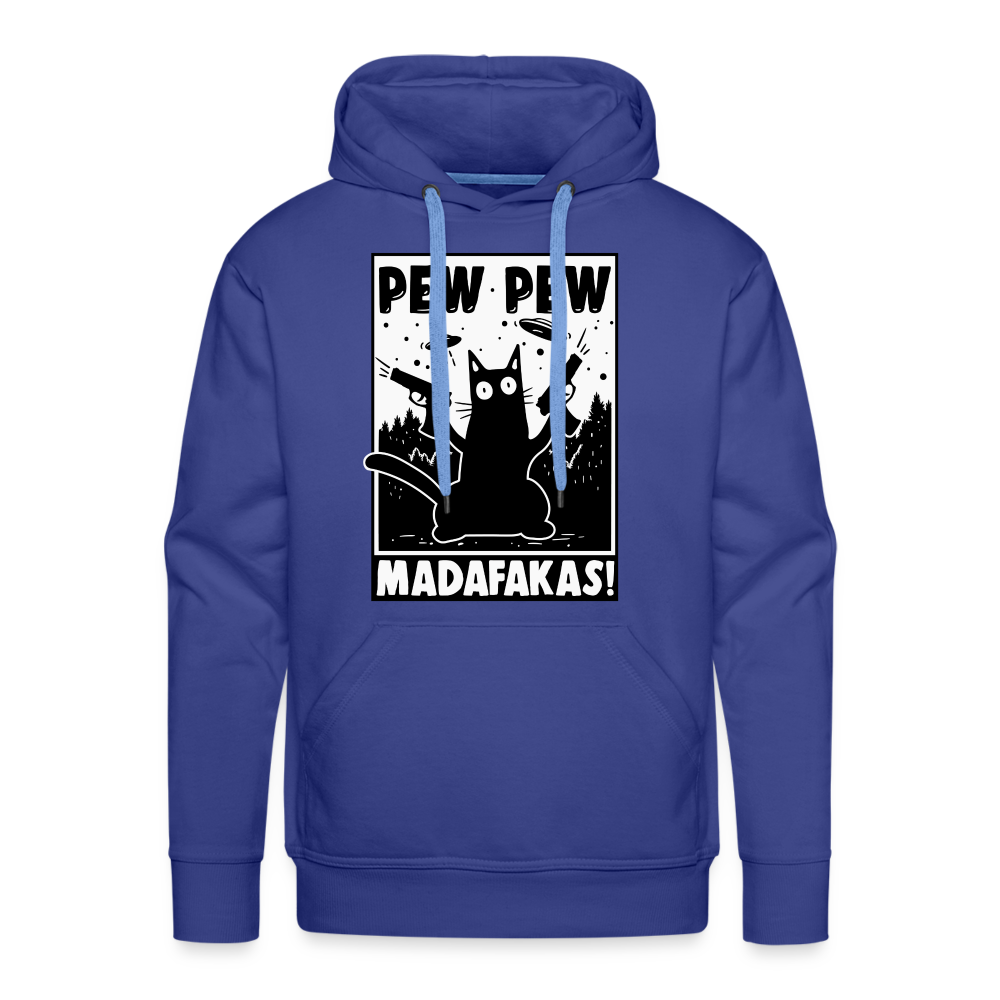 Cat Pew Pew Madafakas Premium Hoodie - royal blue