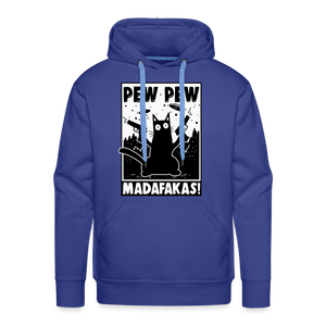 Cat Pew Pew Madafakas Premium Hoodie - royal blue