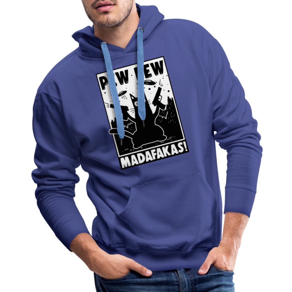 Cat Pew Pew Madafakas Premium Hoodie - royal blue