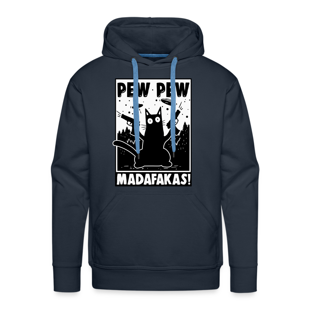 Cat Pew Pew Madafakas Premium Hoodie - navy