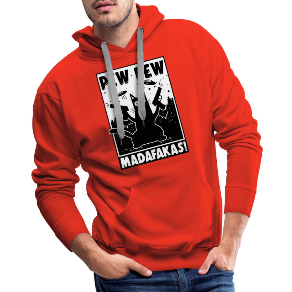 Cat Pew Pew Madafakas Premium Hoodie - red