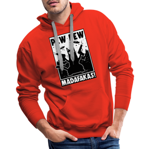 Cat Pew Pew Madafakas Premium Hoodie - red