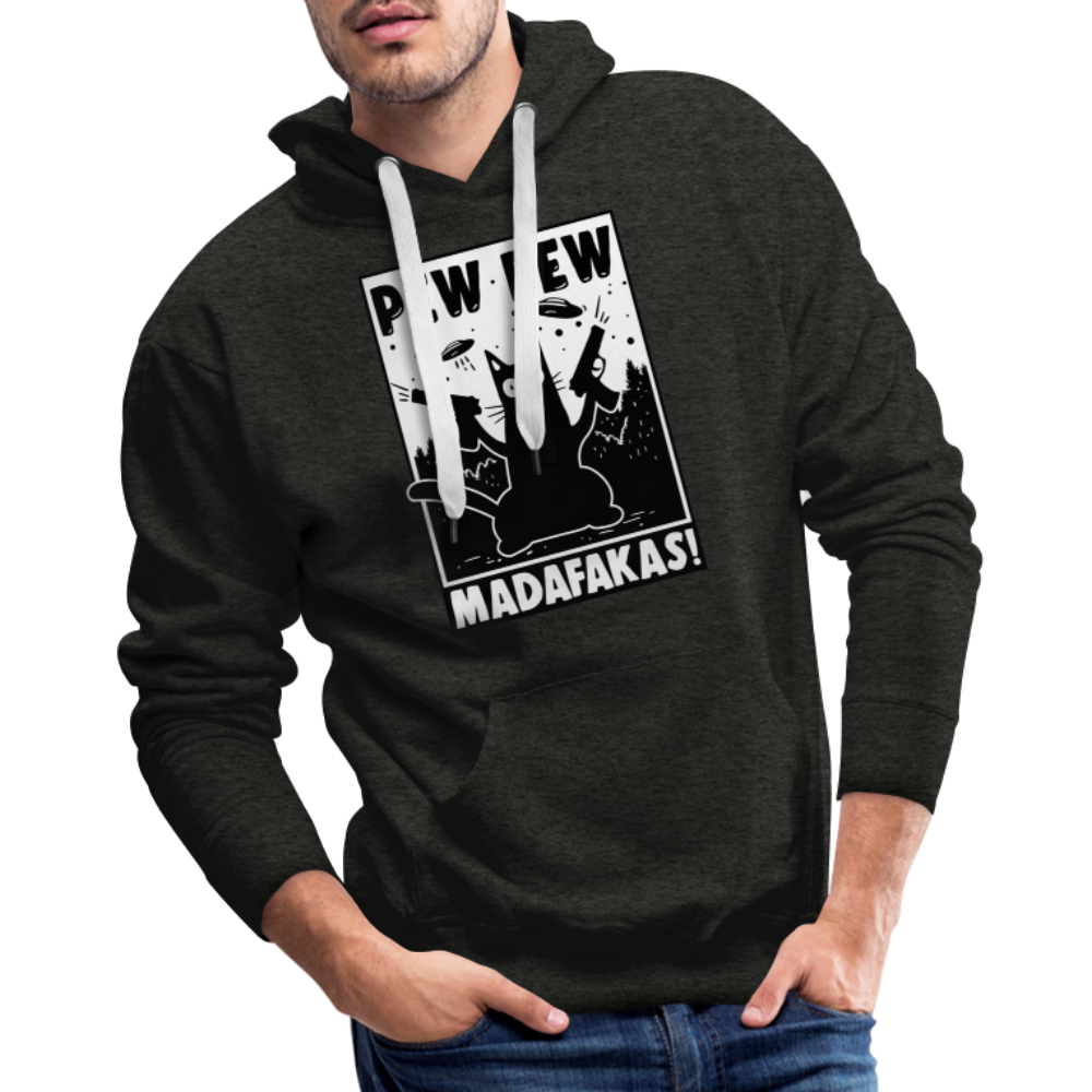 Cat Pew Pew Madafakas Premium Hoodie - charcoal grey