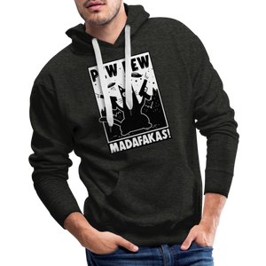 Cat Pew Pew Madafakas Premium Hoodie - charcoal grey