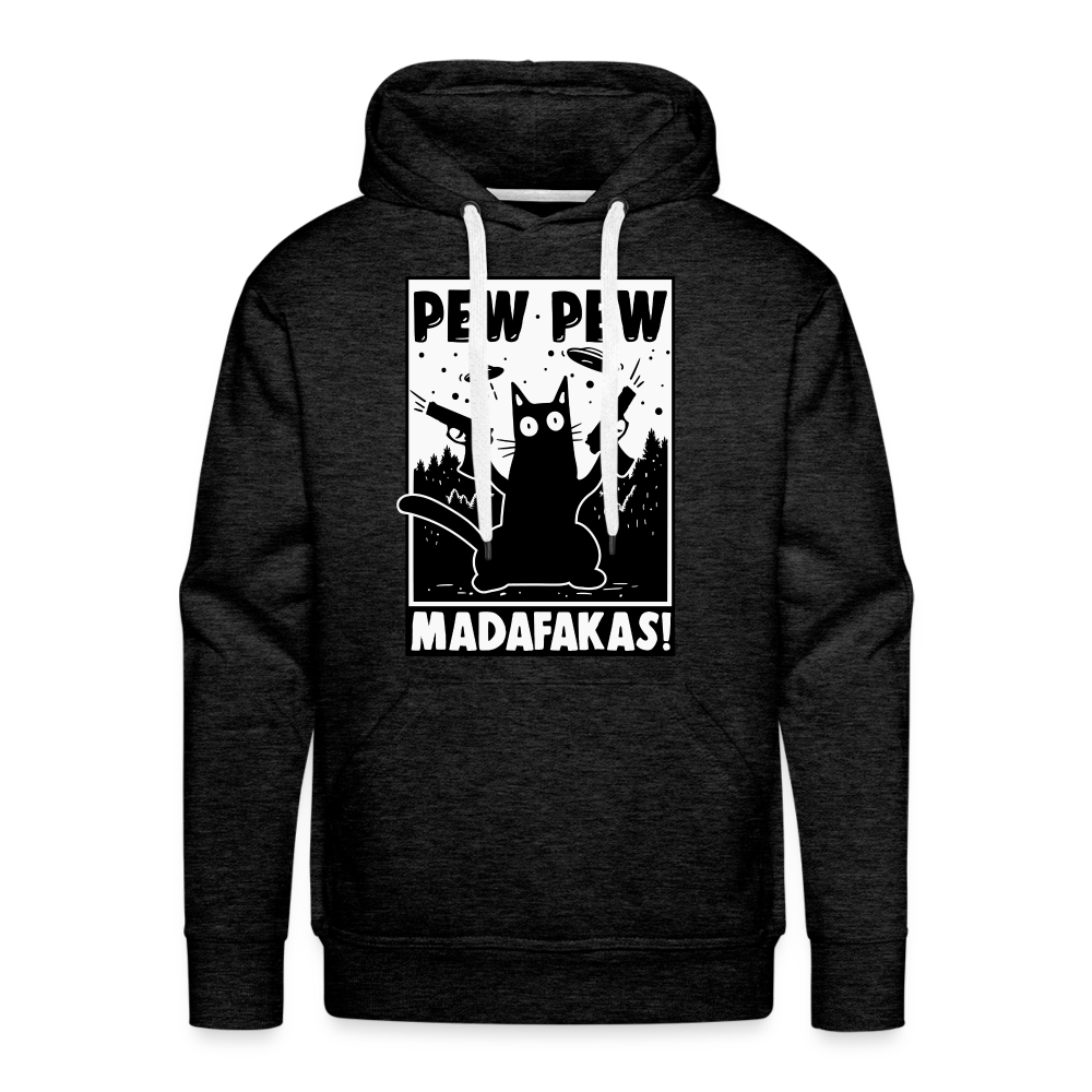 Cat Pew Pew Madafakas Premium Hoodie - charcoal grey