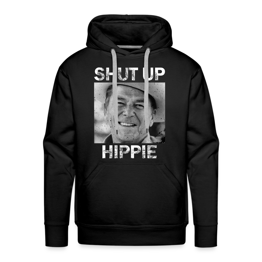 Shut up hippie Men’s Premium Hoodie - black