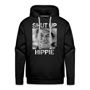 Shut up hippie Men’s Premium Hoodie - black