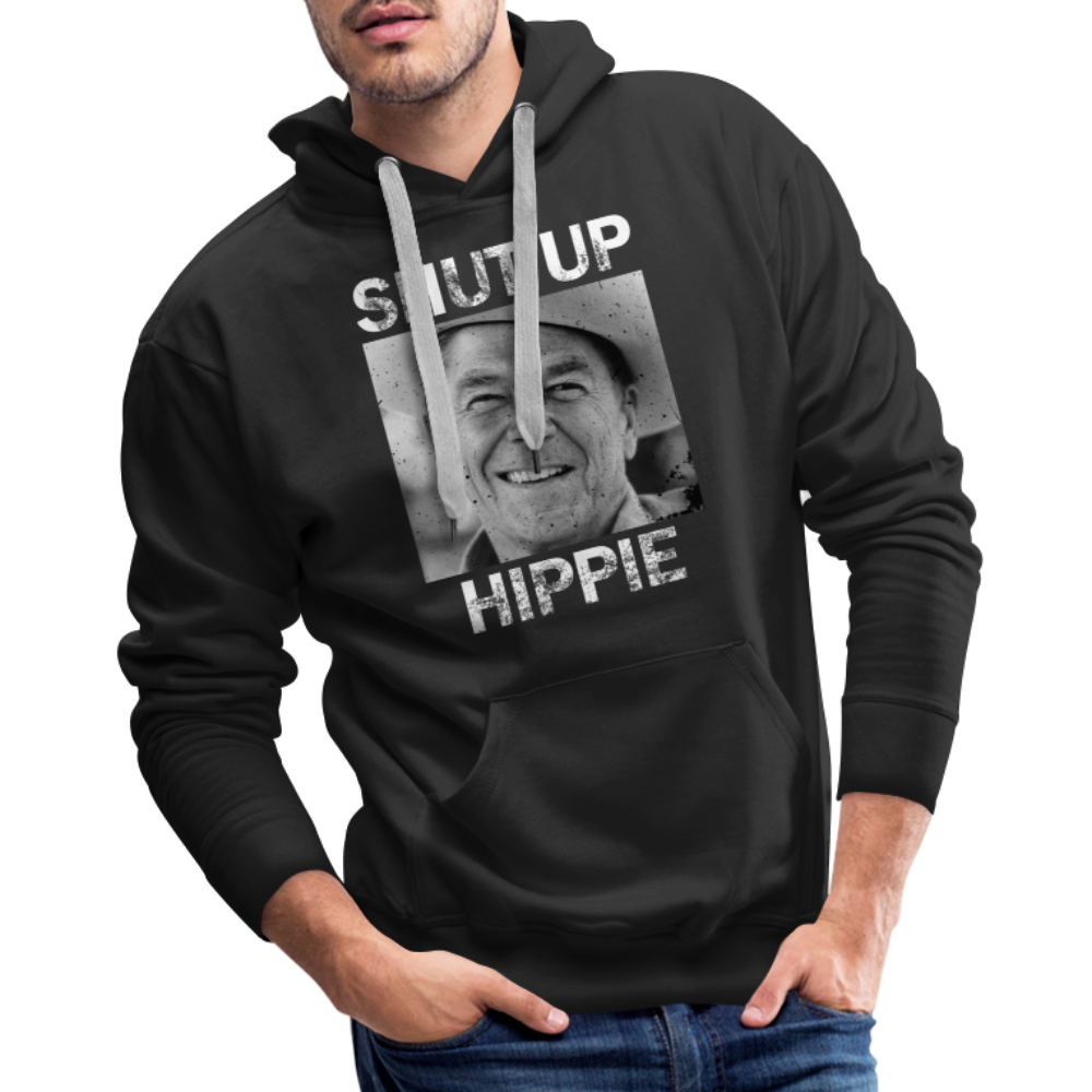 Shut up hippie Men’s Premium Hoodie - black