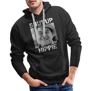 Shut up hippie Men’s Premium Hoodie - black