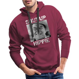 Shut up hippie Men’s Premium Hoodie - burgundy