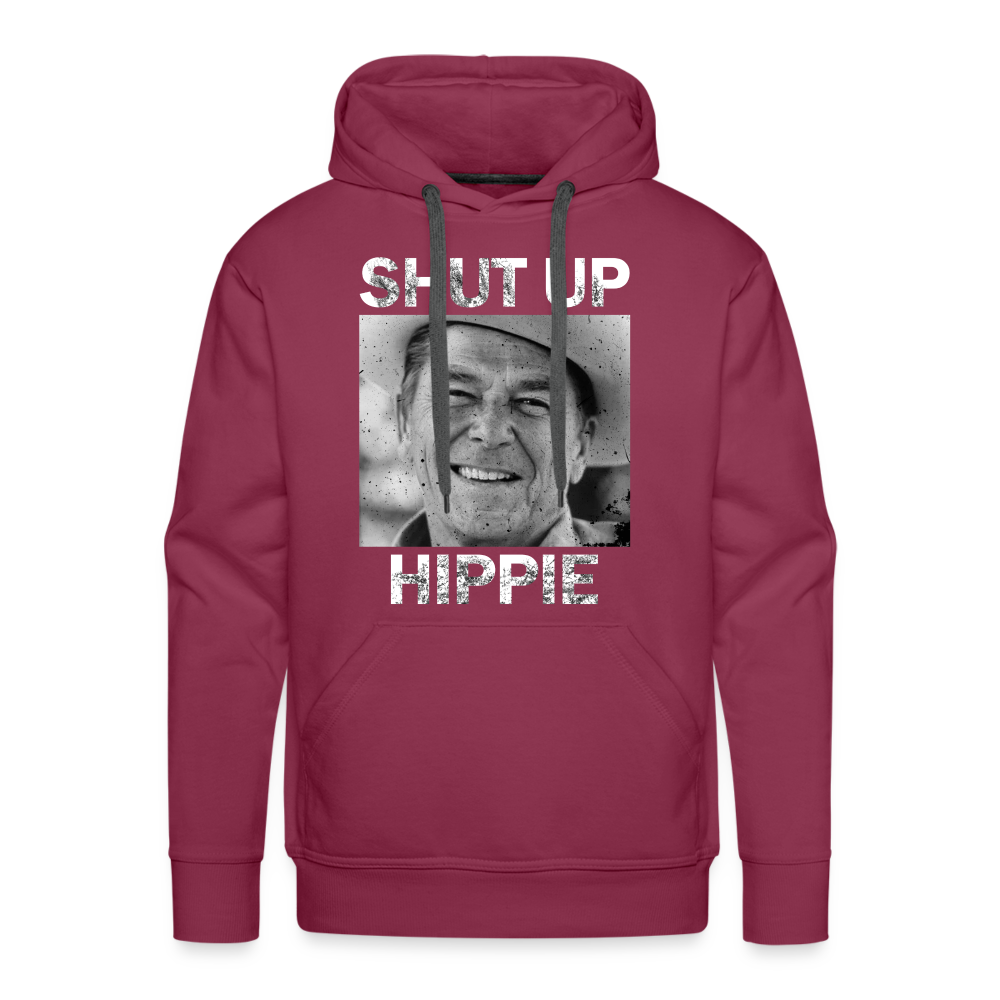 Shut up hippie Men’s Premium Hoodie - burgundy