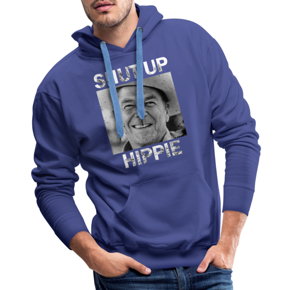 Shut up hippie Men’s Premium Hoodie - royal blue