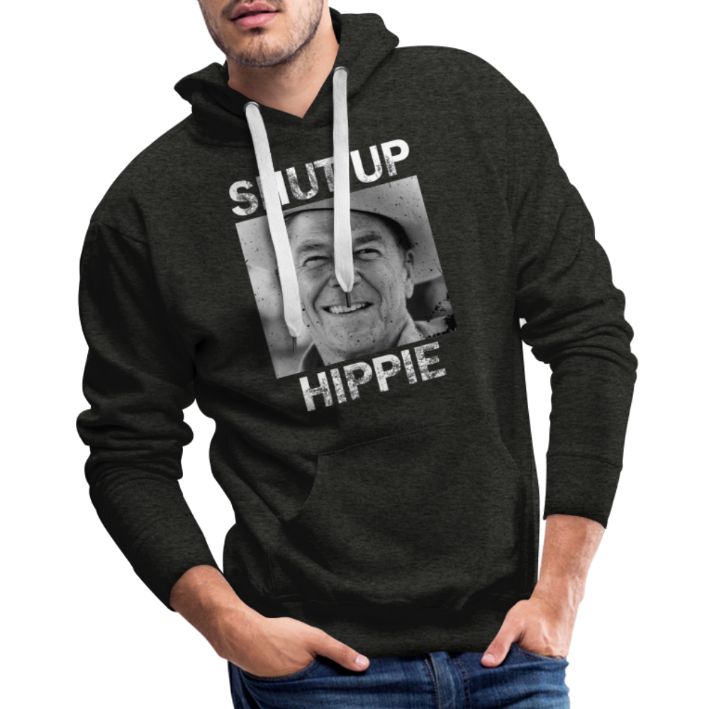 Shut up hippie Men’s Premium Hoodie - charcoal grey