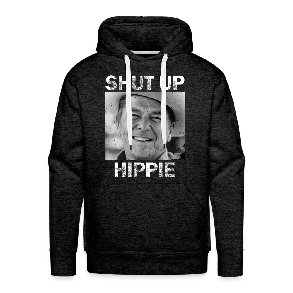 Shut up hippie Men’s Premium Hoodie - charcoal grey