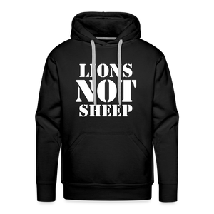 Lions Not Sheep Men’s Premium Hoodie - black