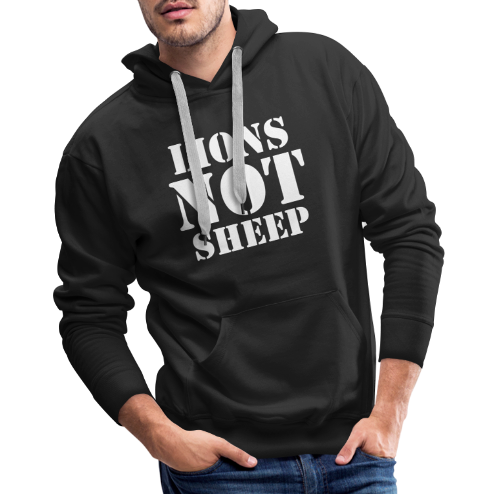 Lions Not Sheep Men’s Premium Hoodie - black