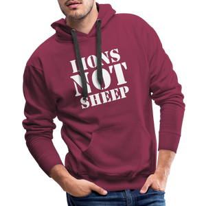 Lions Not Sheep Men’s Premium Hoodie - burgundy