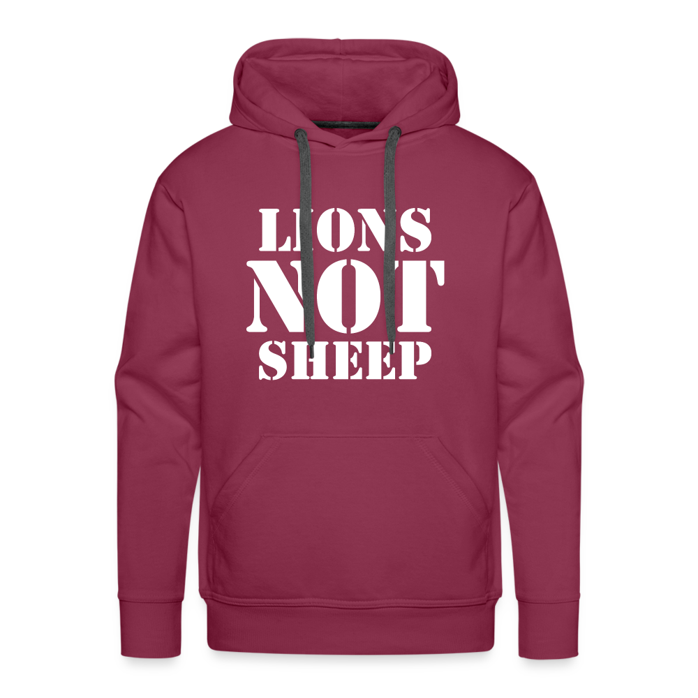 Lions Not Sheep Men’s Premium Hoodie - burgundy