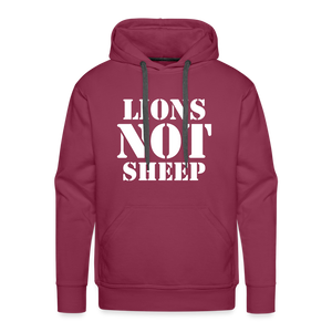 Lions Not Sheep Men’s Premium Hoodie - burgundy