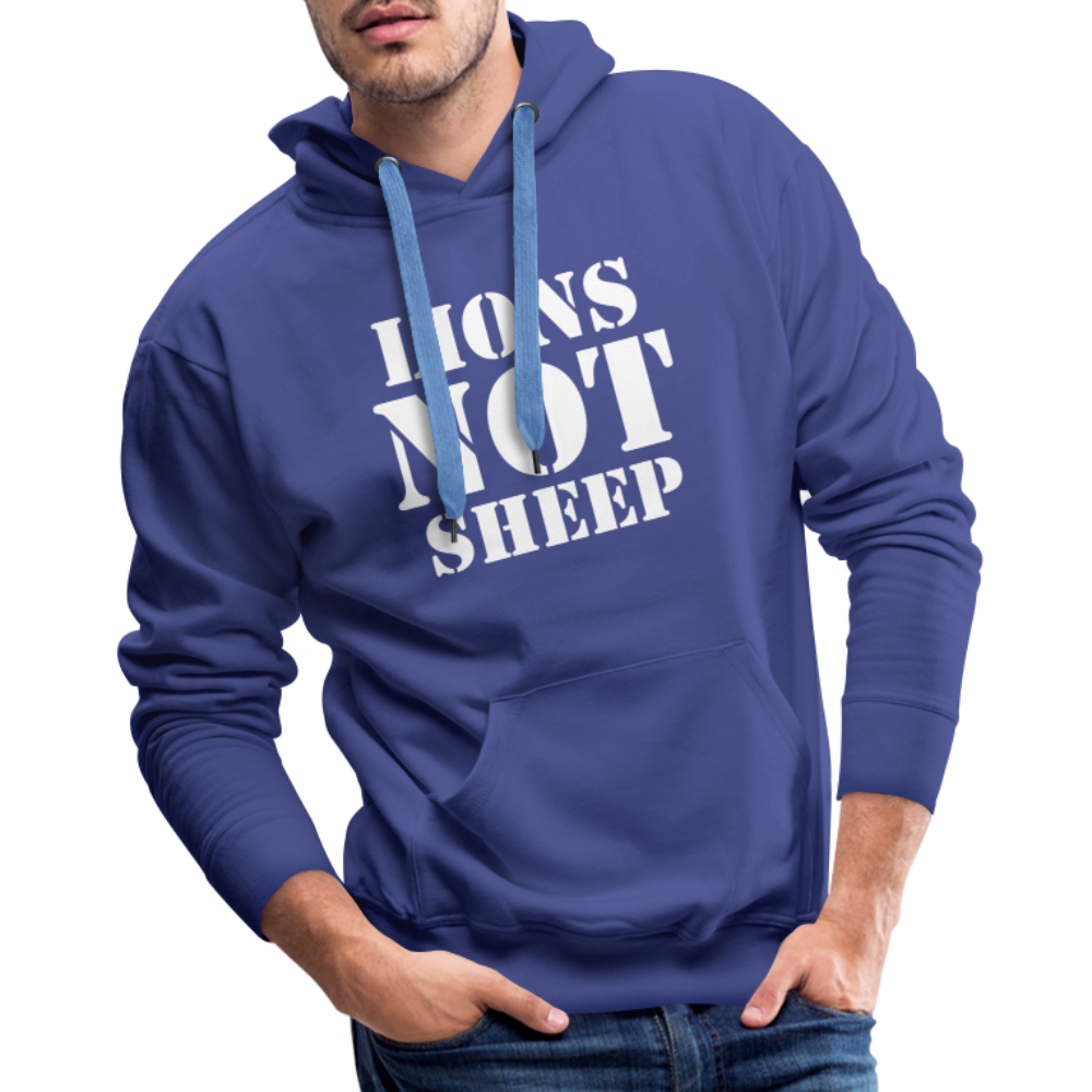 Lions Not Sheep Men’s Premium Hoodie - royal blue