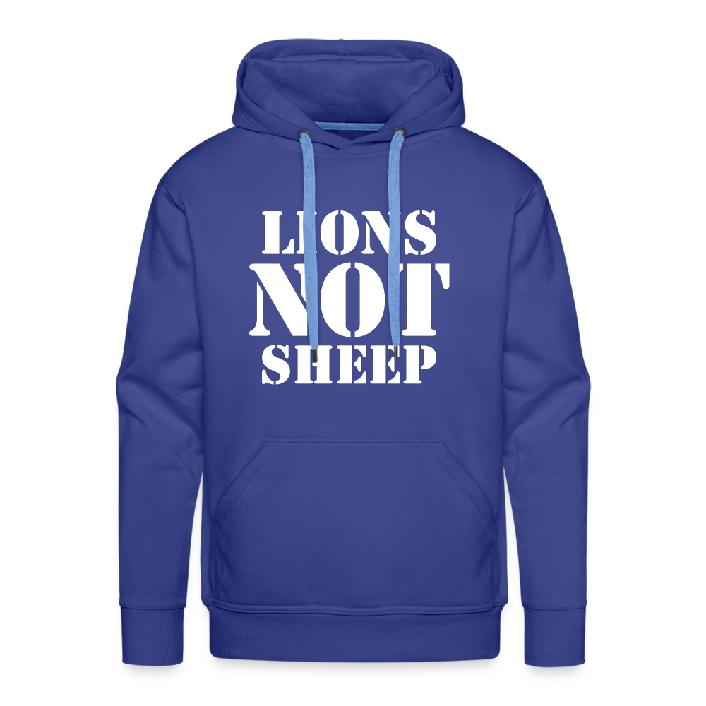 Lions Not Sheep Men’s Premium Hoodie - royal blue