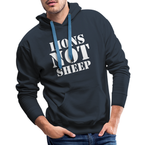 Lions Not Sheep Men’s Premium Hoodie - navy