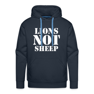 Lions Not Sheep Men’s Premium Hoodie - navy