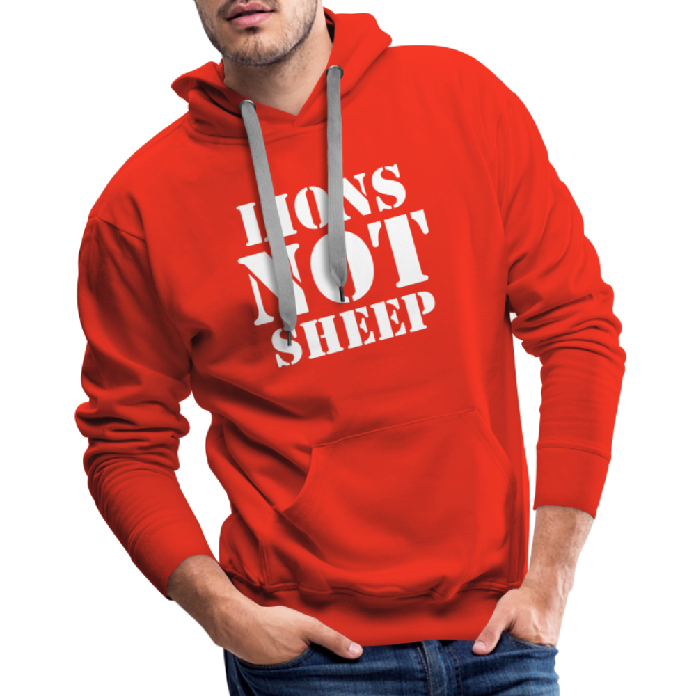 Lions Not Sheep Men’s Premium Hoodie - red