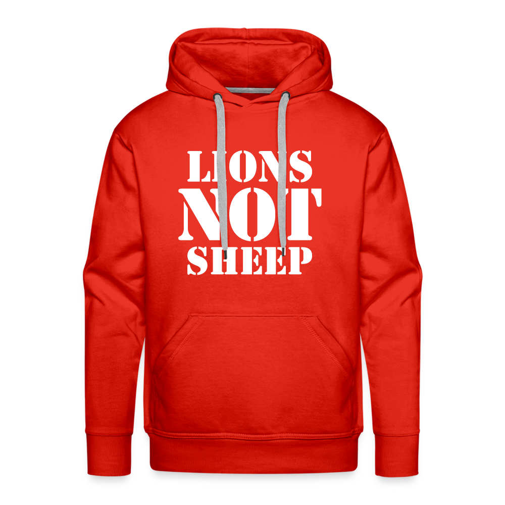 Lions Not Sheep Men’s Premium Hoodie - red