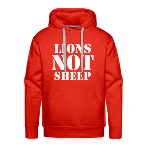 Lions Not Sheep Men’s Premium Hoodie - red