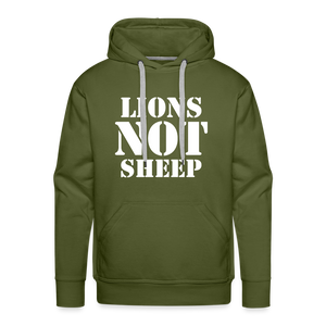 Lions Not Sheep Men’s Premium Hoodie - olive green